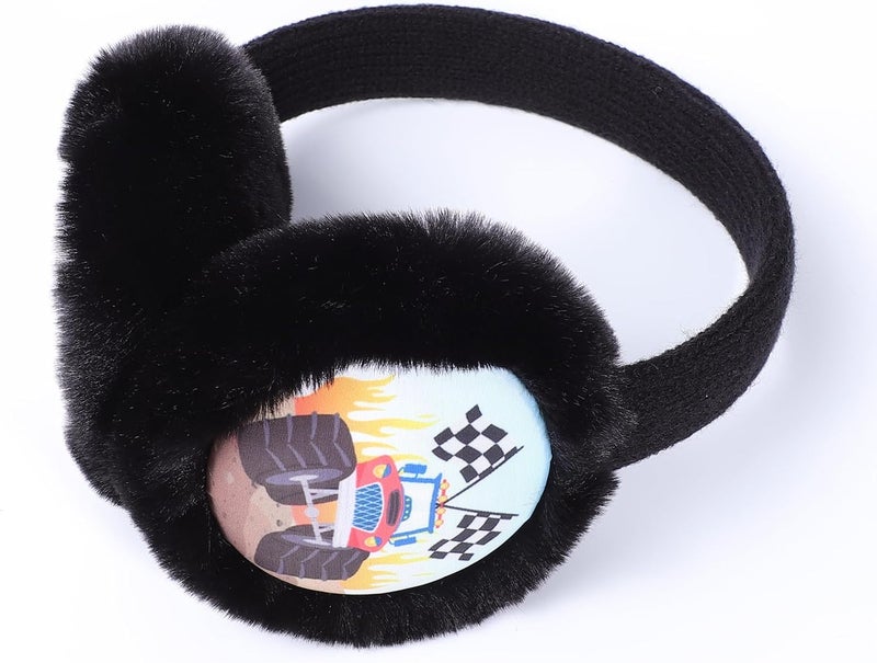 BUTITNOW Boys Truck Ball Game Controller Excavator Earmuffs & Gloves Set, Soft Plush Comfortable Winter Outdoor Ear Warmers - Image 5
